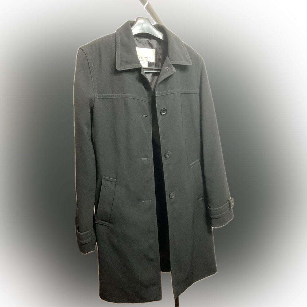 Nine West Charcoal Button-Up Jacket